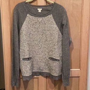 J Crew metallic Grey Sweater